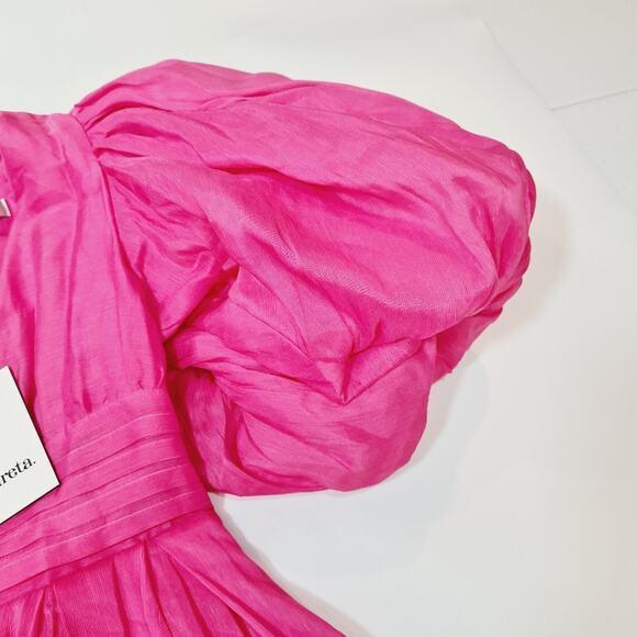 Aureta. Serendipity Mini Dress in Hot Pink XS - Picture 5 of 14